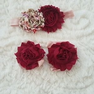 Baby headband and barefoot sandals